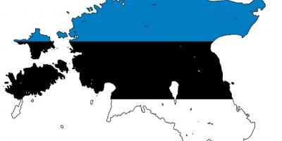 Peta Estonia bendera